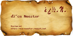 Ács Nesztor névjegykártya